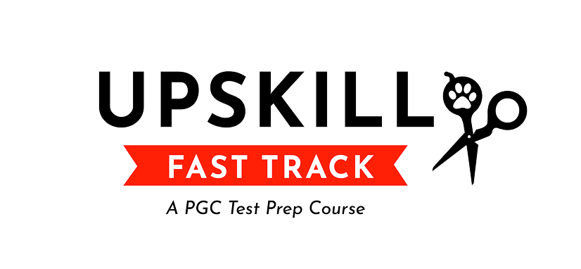 Upskill Fast Track logo for Groom Curriculum’s AKC-PGC exam preparation course for professional groomers